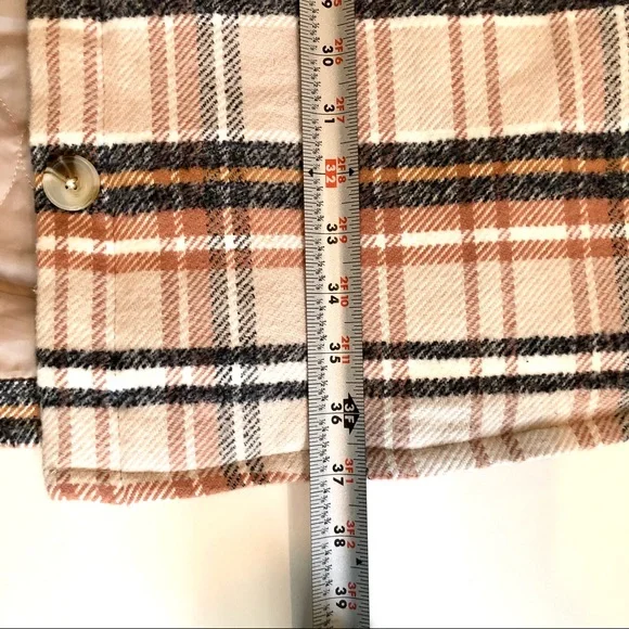 NWT Universal Thread Women's Mid Length Plaid Shirt Jacket, Size Medium - Picture 12 of 14